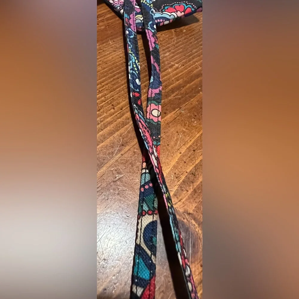 Vera Bradley Haymarket Paisley Zip ID Case & Matching Lanyard Set Colorful